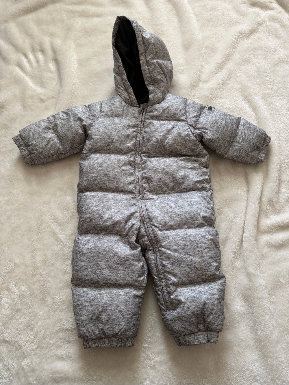 Baby Gap Down-Filled Snowsuit Bunting Gray Heather 12-18M Winter